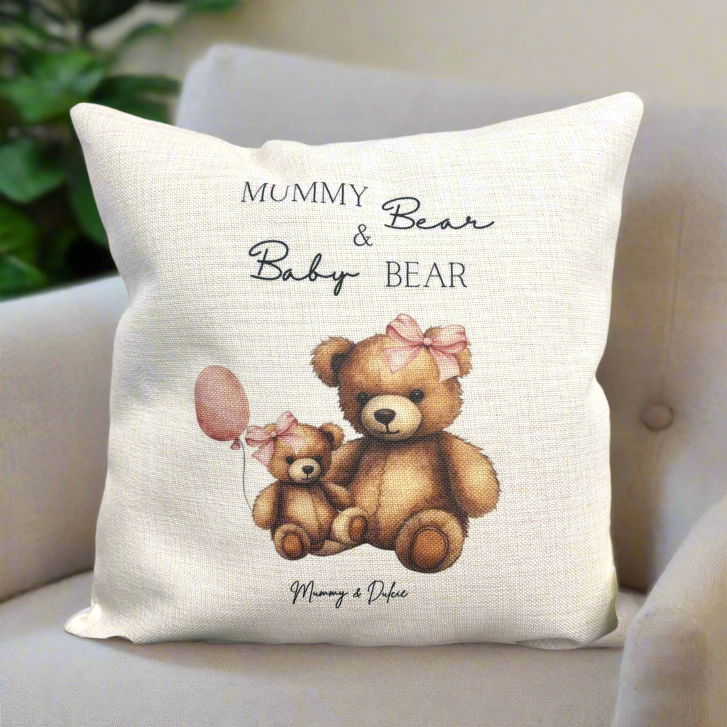 Mamma Bear and Baby Bear (Girl or boy) 40cm Cushion