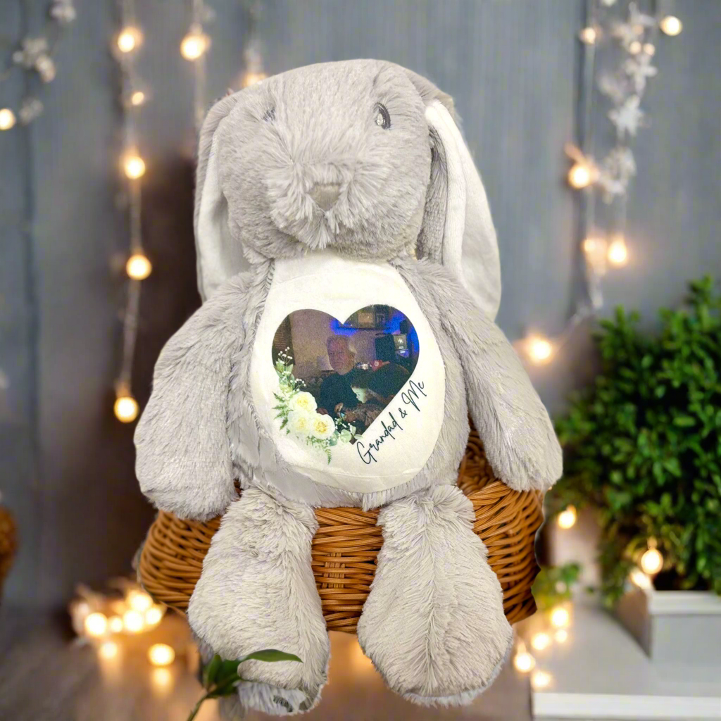 Floppy Rabbit Plush Teddy - Photo and Text