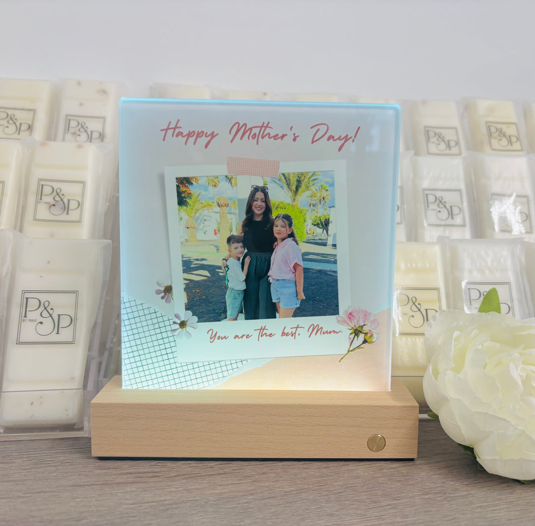 Glass Polaroid Photo “Happy Mother’s Day” you’re the best!