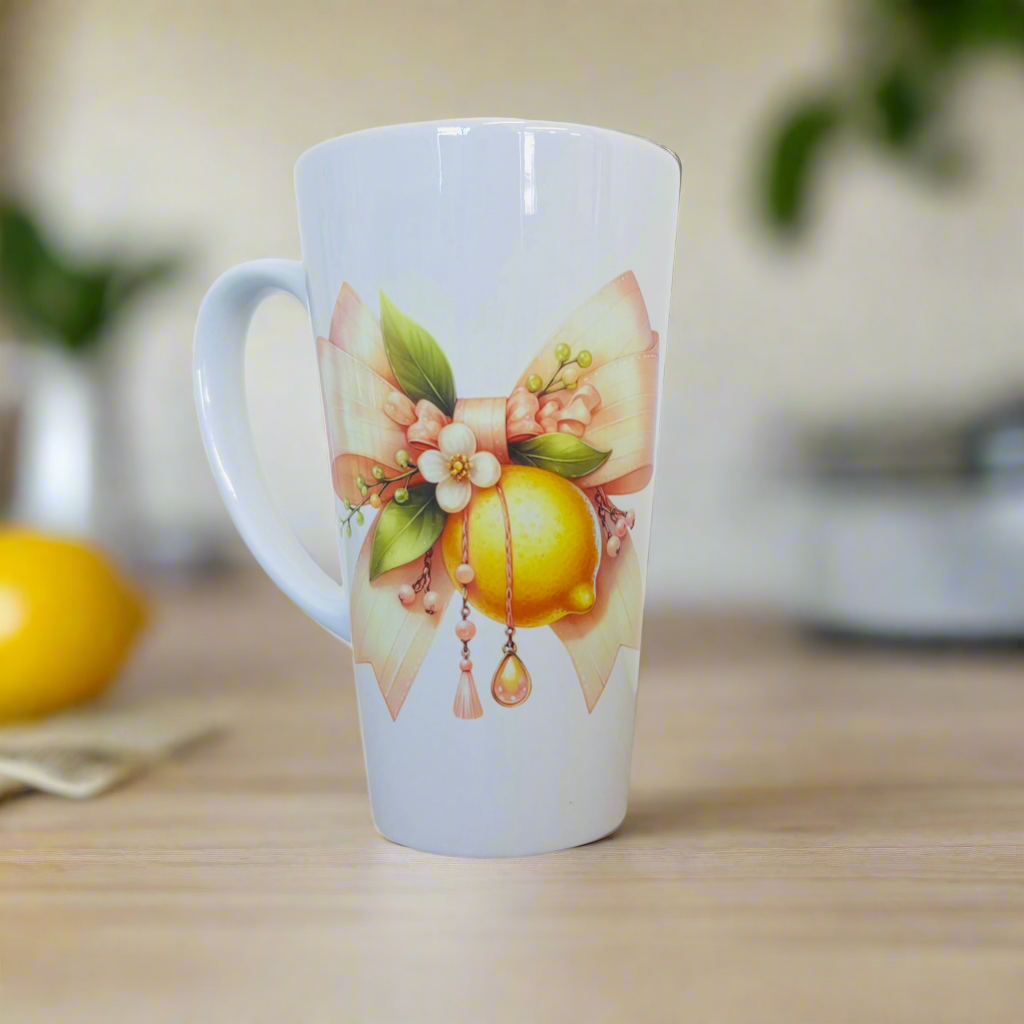 Lemon bow 17oz Latte Mug (multiple choices)