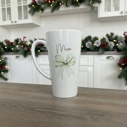 Cream bow Mini Latte Mug