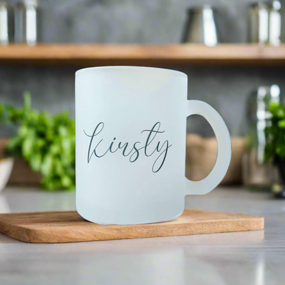Frosted Glass Name Mug