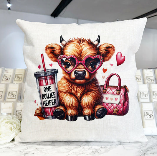 Pink Baby Highland Cow Boujee Design (Various Products)
