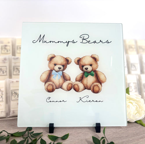 Mummys Bears (Choose bears and Genders) 30cm Splashback/ Choppingboard