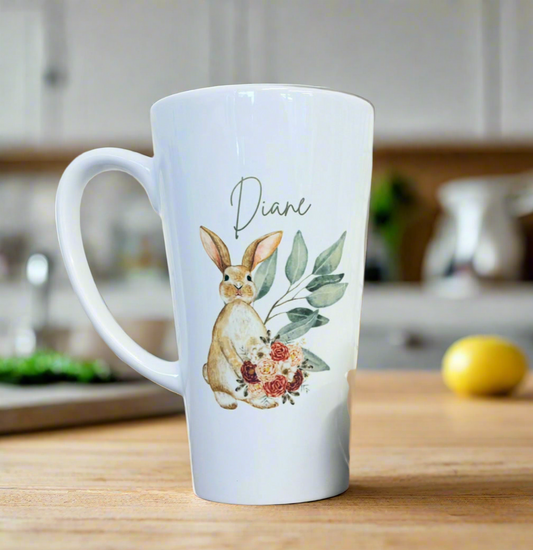 New Latte Ceramic Mug 17oz Rabbit inc Box