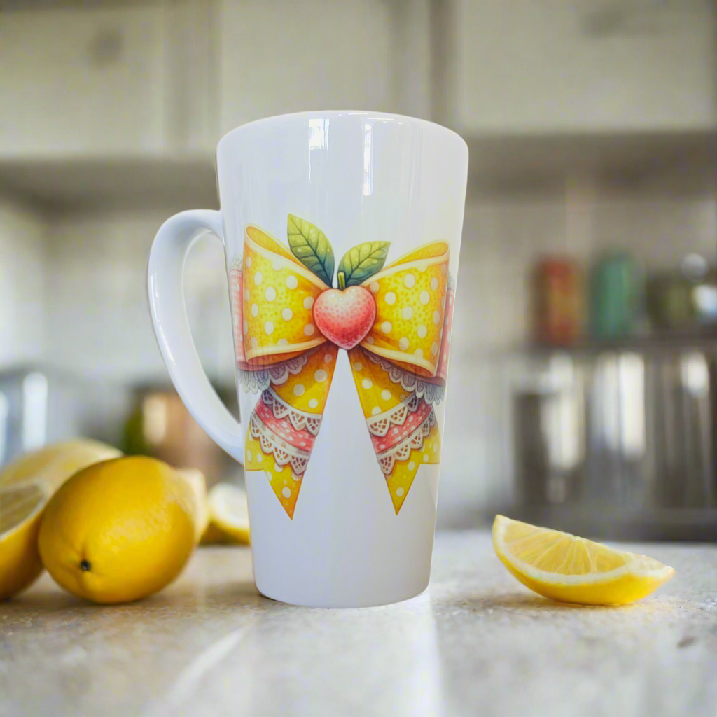 Lemon bow 17oz Latte Mug (multiple choices)