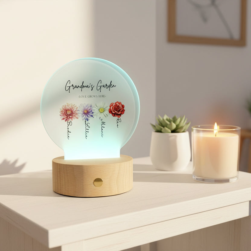 Love Grows Here - Circle LED Light (Don’t forget to leave us the name for who’s Garden this is)