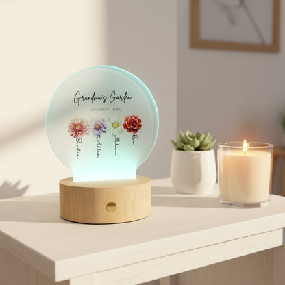 Love Grows Here - Circle LED Light (Don’t forget to leave us the name for who’s Garden this is)