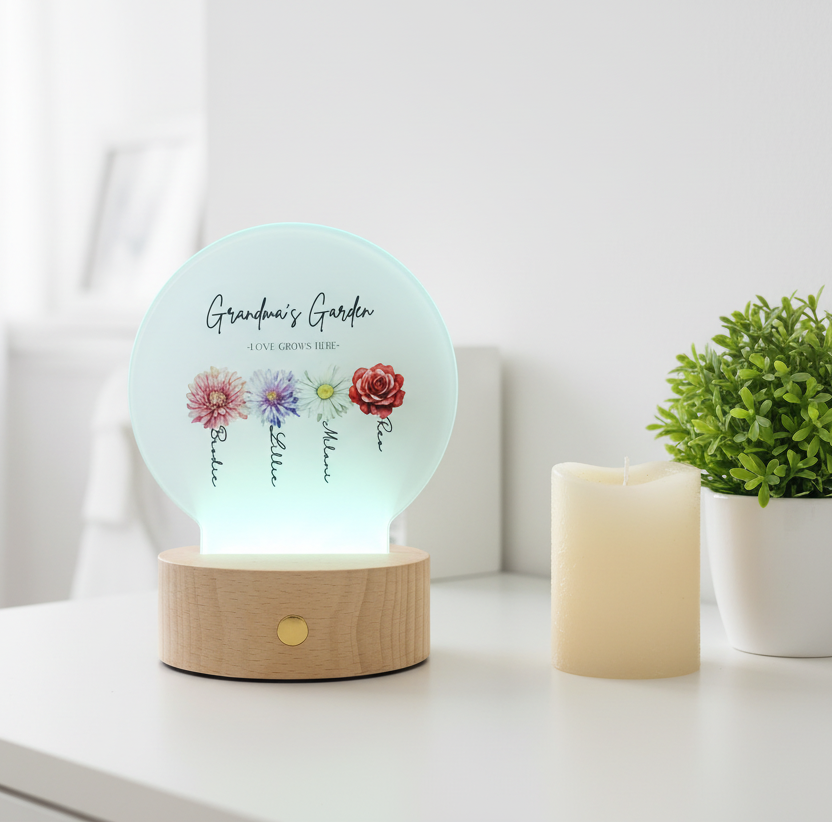 Love Grows Here - Circle LED Light (Don’t forget to leave us the name for who’s Garden this is)
