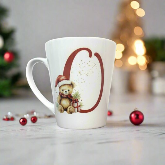 Red Bear Mini Initial Latte Mug