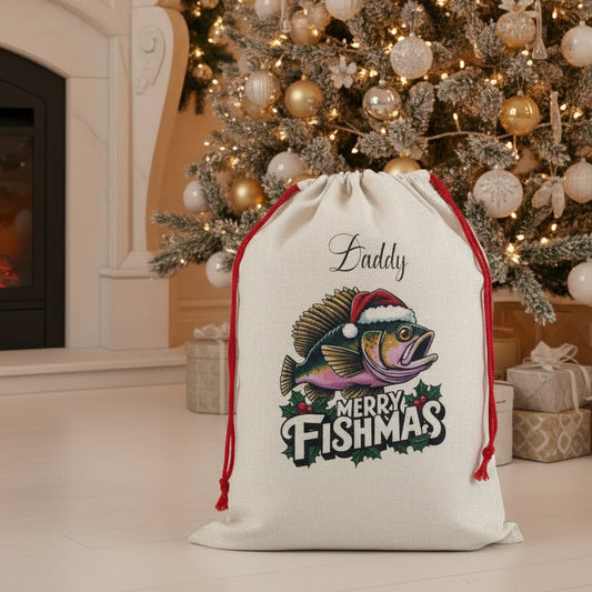 Merry Fishmas Santa Sack