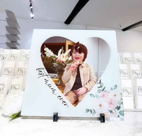 Square Love Heart Design Chopping Board 30cm