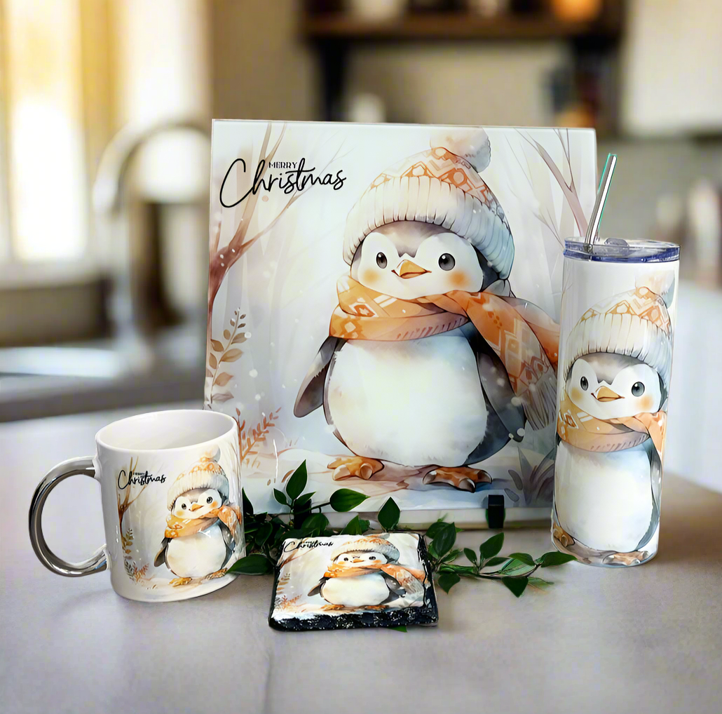 Penguin Bundle (Splashback, Tumbler & Mug and Coaster)