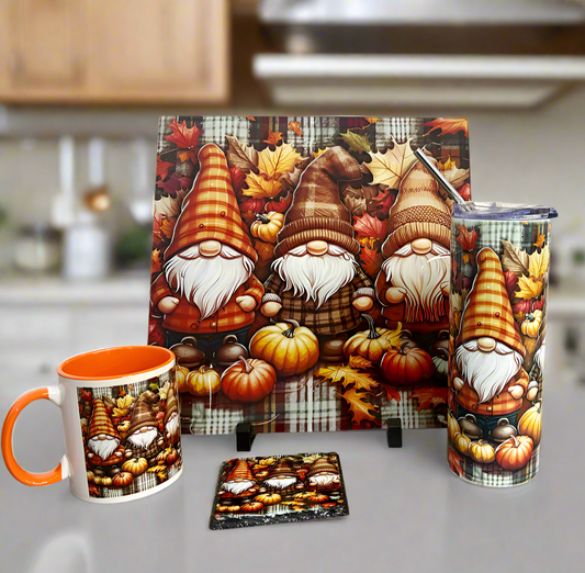 Gonk Pumpkin Bundle (Splashback , Tumbler & Mug and Coaster)