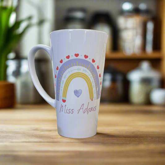 Latte Rainbow Ceramic Mug 17oz inc Box