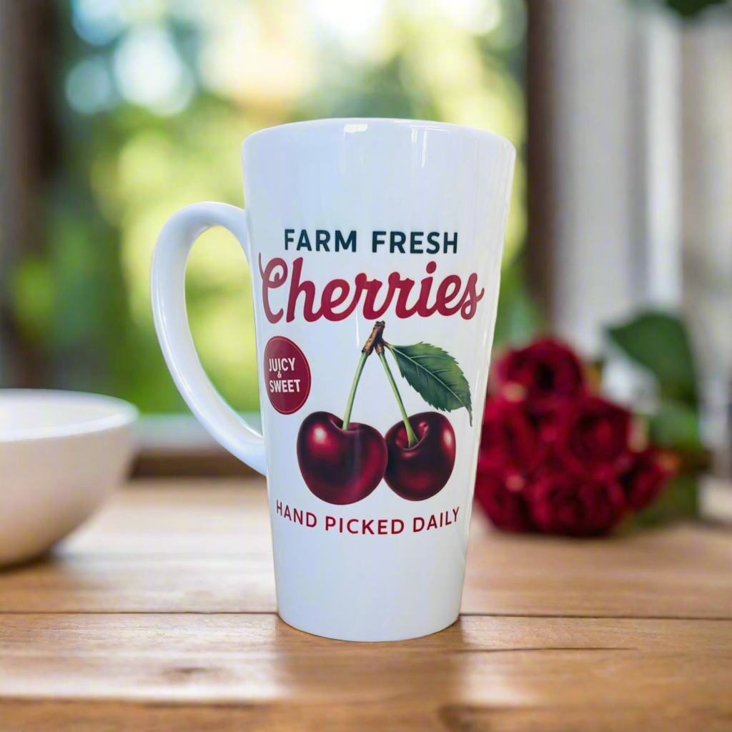 Farm Fresh Cherries 17oz Latte Mug