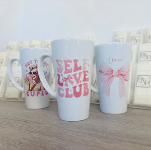 New Latte Ceramic “Self Love Club” Mug 17oz inc Box