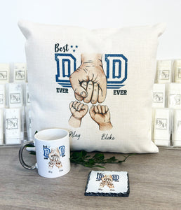 BEST DAD EVER Bundle (Filled Cushion & Mug and Coaster)