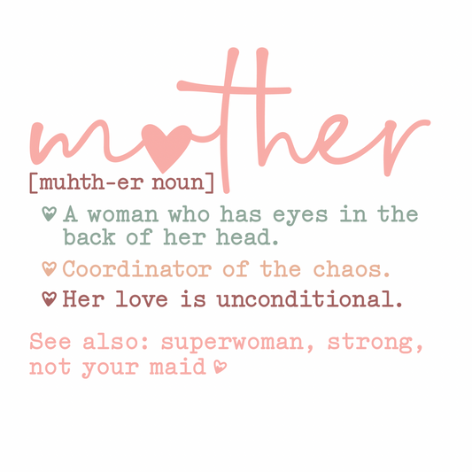 Mother Meaning- Tester for Latte and 11oz Pink Mug