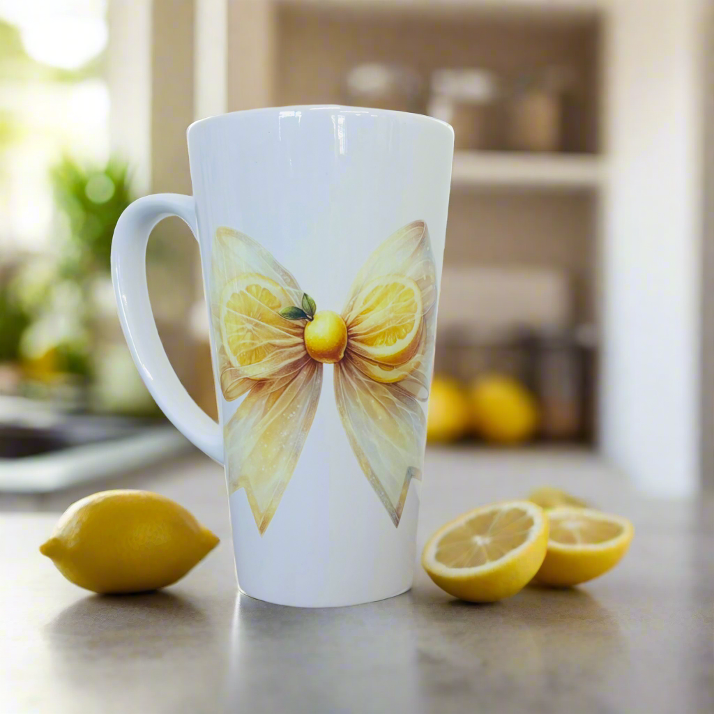 Lemon bow 17oz Latte Mug (multiple choices)