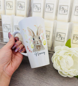 New Latte Ceramic Mug 17oz Bunny Rabbit inc Box