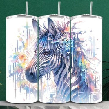 Rainbow Zebra Tumbler