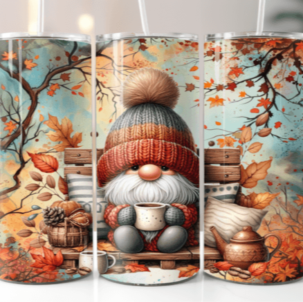 Fall Gonk Skinny Tumbler
