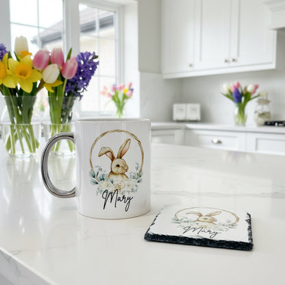 Bunny in Basket Wreath Cushion 45x45cm