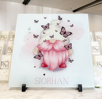 Pink Butterfly Gonk Chopping Board 30cm