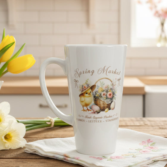 Chicken Vintage Spring Latte Ceramic Mug 17oz inc Box