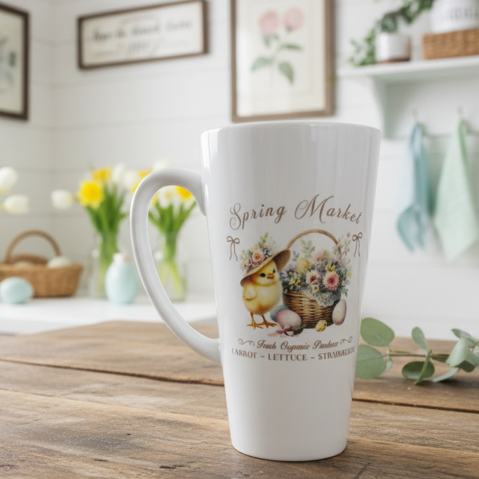 Chicken Vintage Spring Latte Ceramic Mug 17oz inc Box