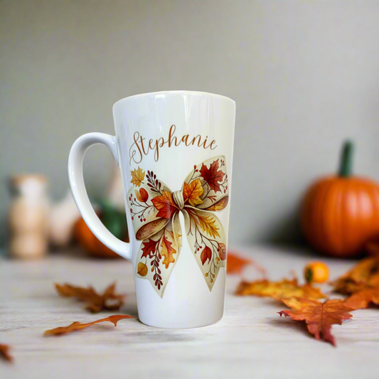 Autumnal Bow Latte 17oz Latte Mug