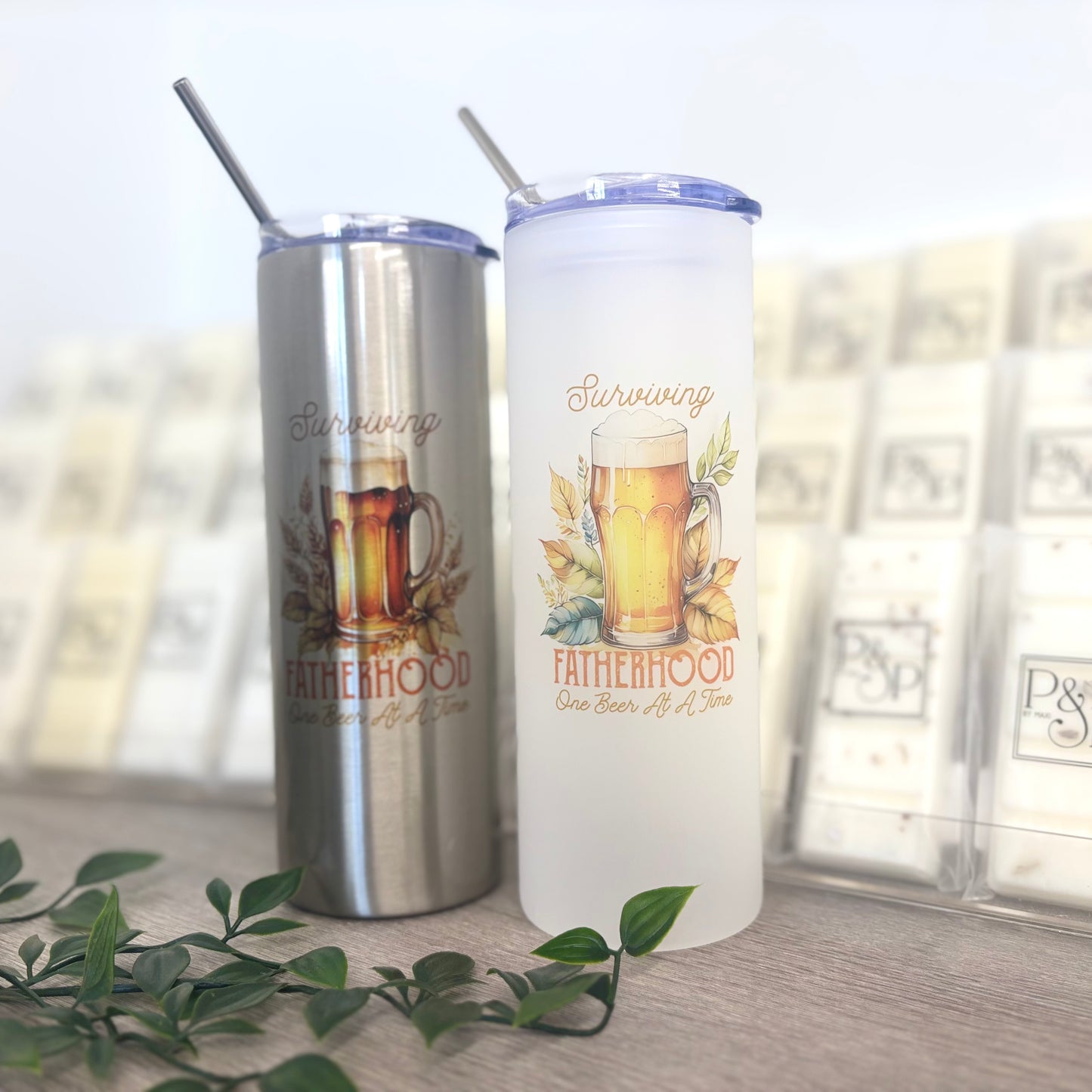 Surviving FatherHood Tall Skinny Tumbler 25oz