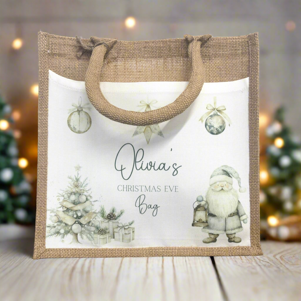 Christmas Eve Tote Bag - Neutral Santa