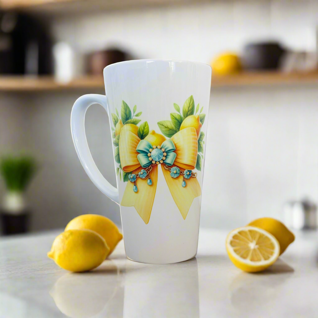Lemon bow 17oz Latte Mug (multiple choices)