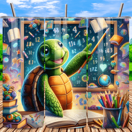 Turtle Teacher Skinny Tumbler