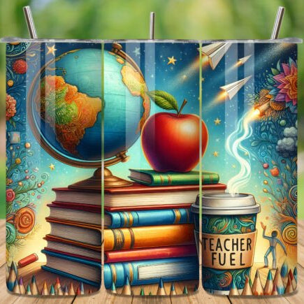 World/ Book Teacher Skinny Tumbler
