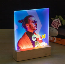 Glass Photo Pannel with LED light Base 17x15cm