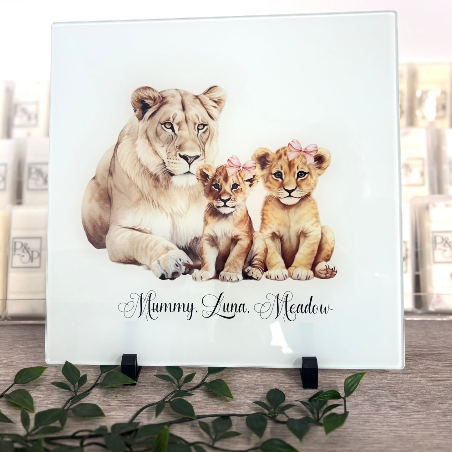 Lioness and her Cubs 30cm Chopping Board