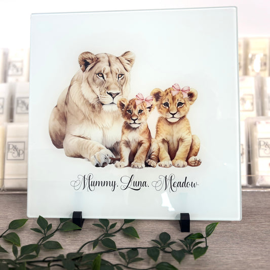 Lioness and her Cubs 30cm Chopping Board