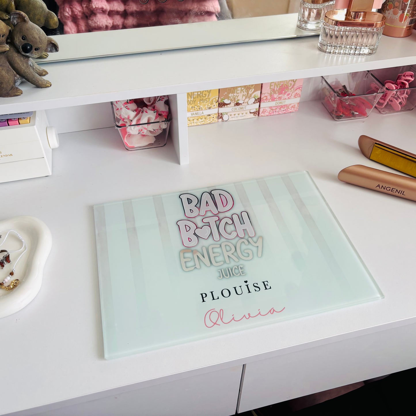 Rectangle Smooth Makeup Glass Board