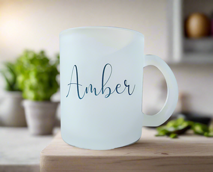 Frosted Glass Name Mug