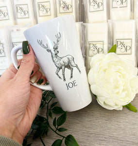 New Latte Ceramic Mug 17oz Stag inc Box