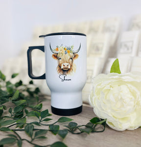 Travel Mug 14oz Highland Cow