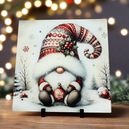 Fluffy Santa Gonk Chopping Board 30cm