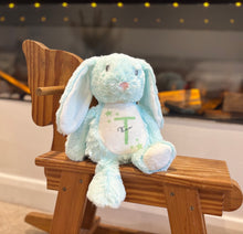 Blue Floppy Rabbit Plush with Initial & Name