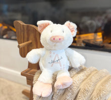 Pre Order: Pig Teddy Bear Plush with Initial & Name