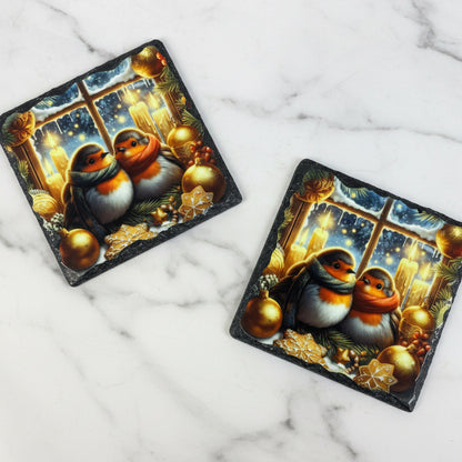 2 Set of Robin Coasters