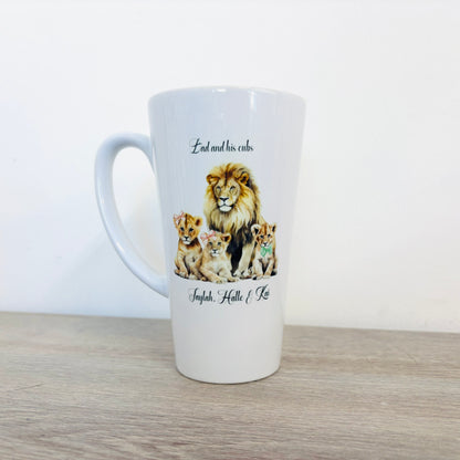 Lion and his Cubs 17oz Latte Mug