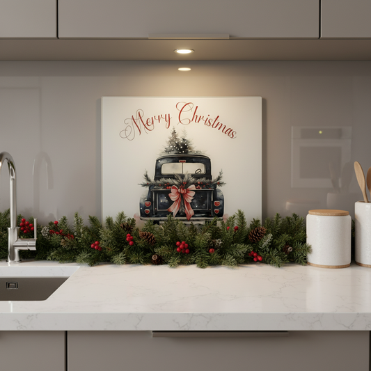 Christmas Truck 30cm Chopping Board/ Splashback